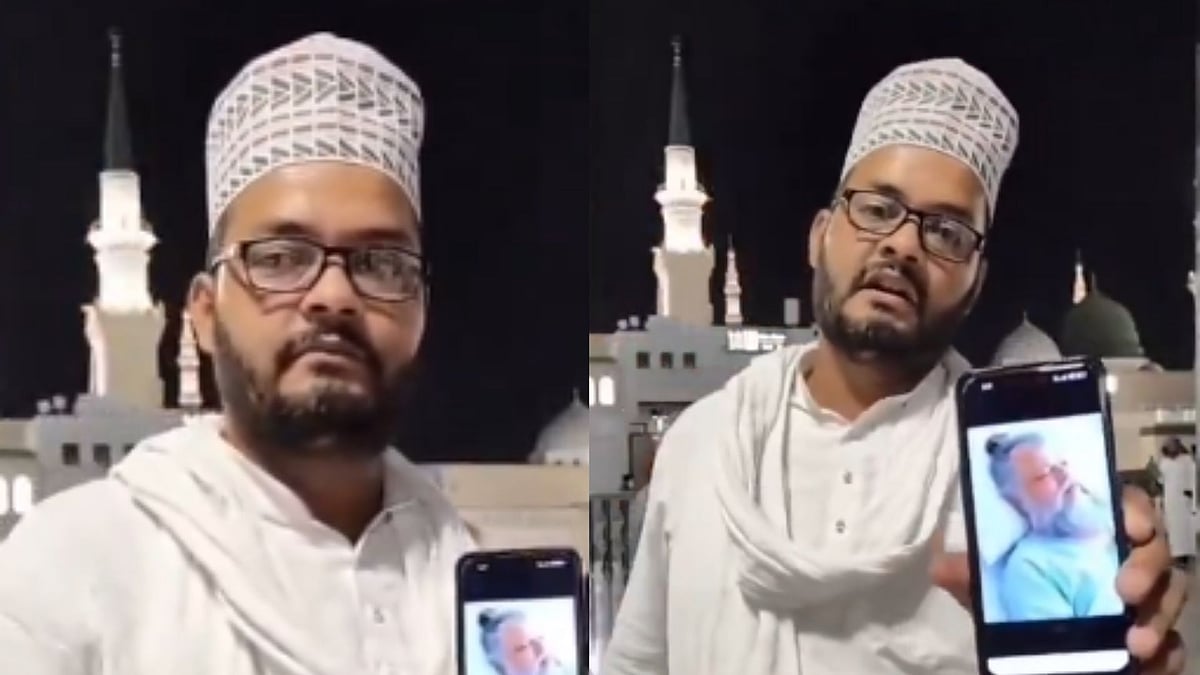 மனதை உருக்கும் காட்சி…. இந்து சுவாமிஜியின் உடல்நிலை தேர…. கண்ணீருடன் துஆ செய்த முஸ்லிம் இளைஞர்….!!