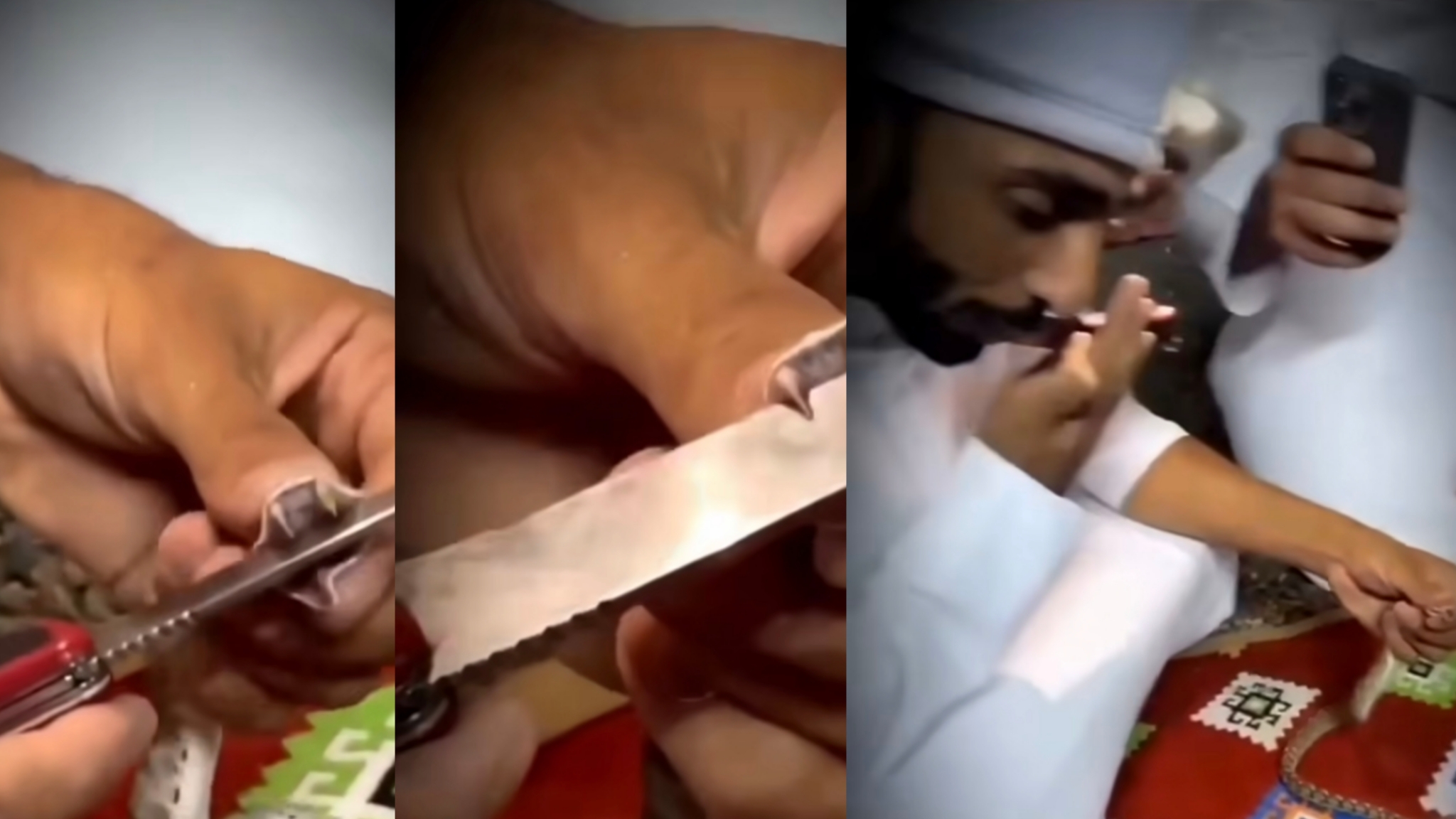 அந்த பசங்களுக்கு பயமில்ல…. பாம்பு விஷத்தை விரும்பி சாப்பிடும் அரேபியர்கள்…. வைரலாகும் வீடியோ…!!