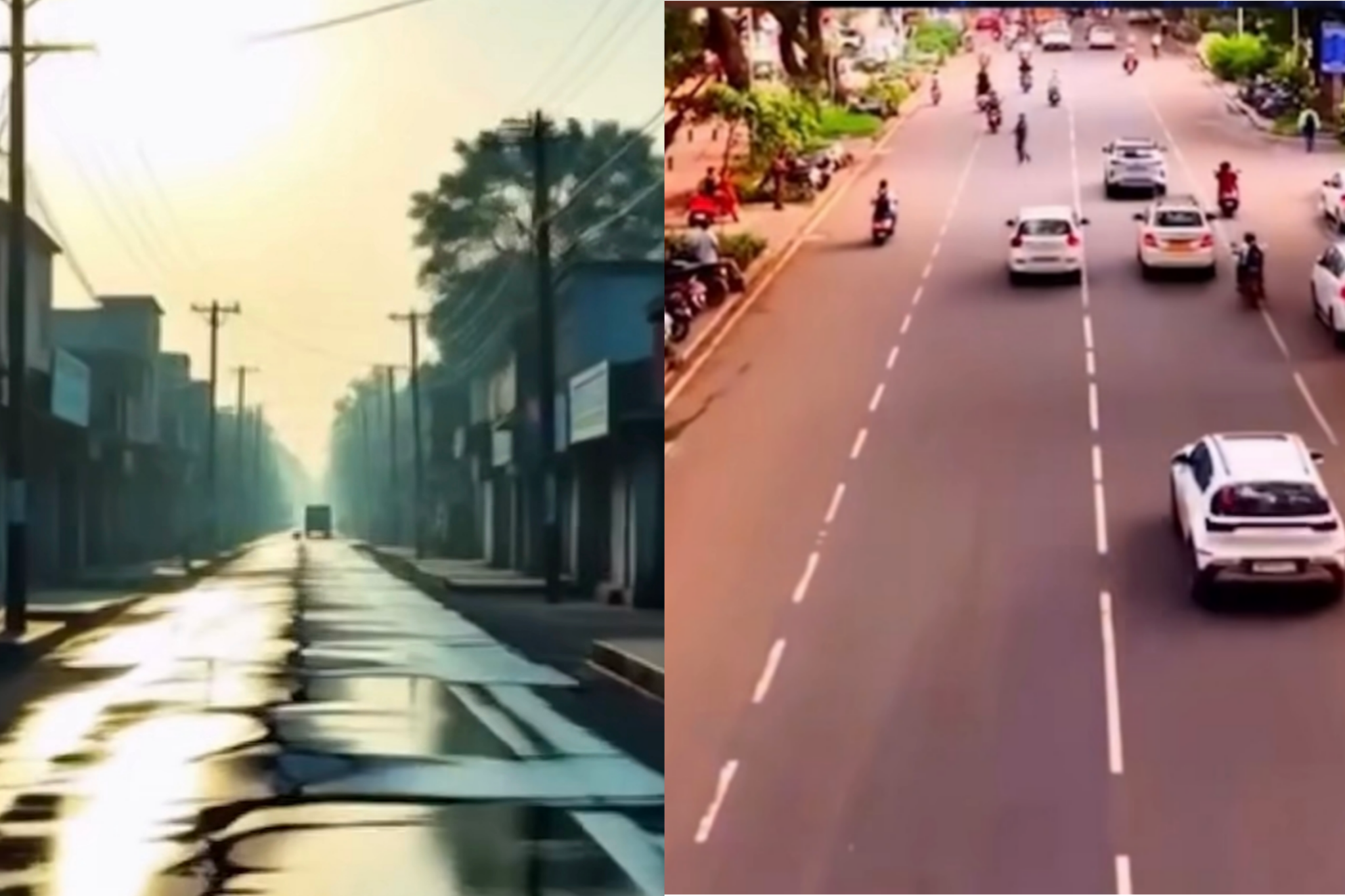 50 வருஷம் ஆச்சு சின்ன குழி கூட இல்ல…. இப்படியும் ரோடு போட முடியுமா….? வைரலாகும் வீடியோ….!!
