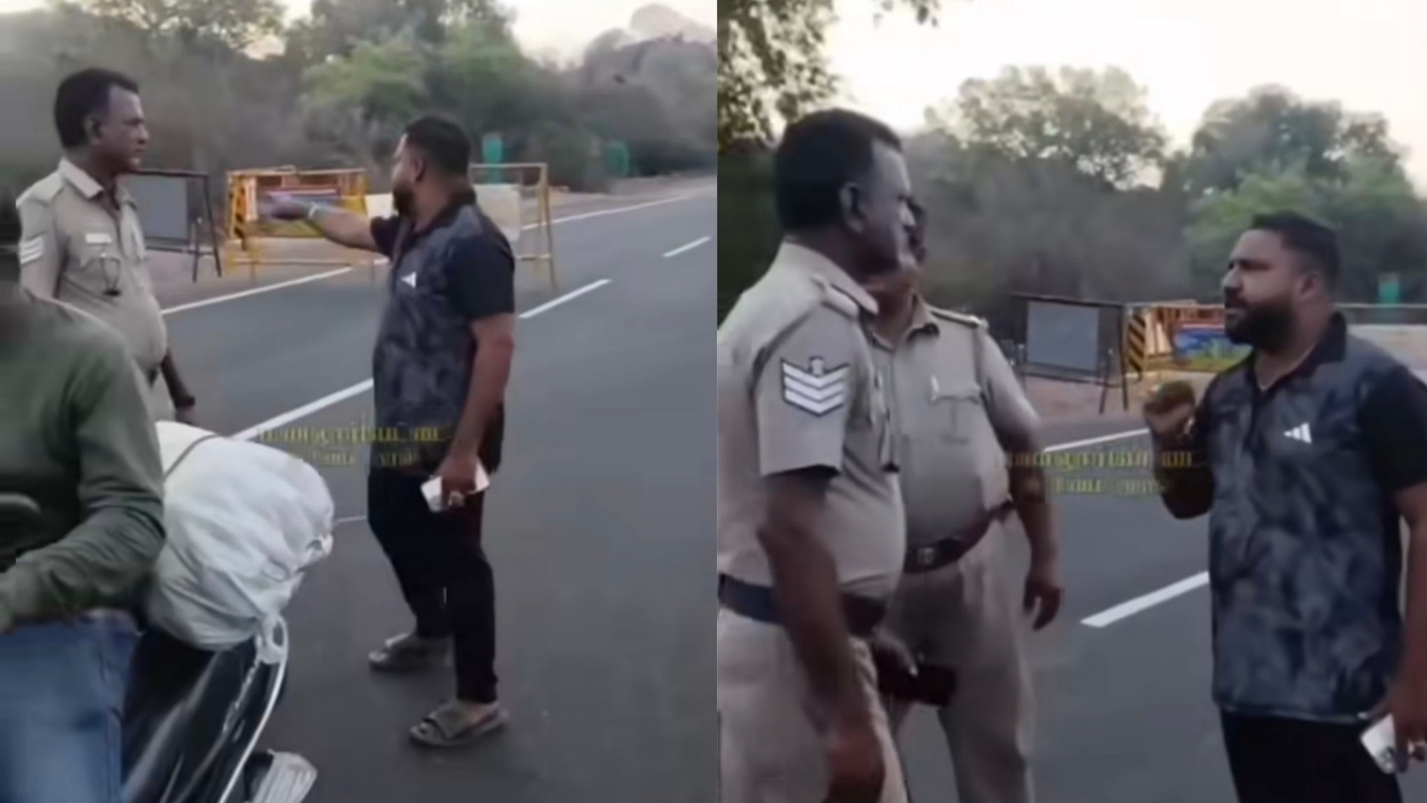போலீசுக்கே செக் வைத்த அந்த நொடி…. இப்படி சிக்கிட்டீங்களே…. FINE போடும் இடத்திலேயே விதி மீறிய போலீஸ்…. இளைஞரின் துணிச்சலான கேள்வி….!!