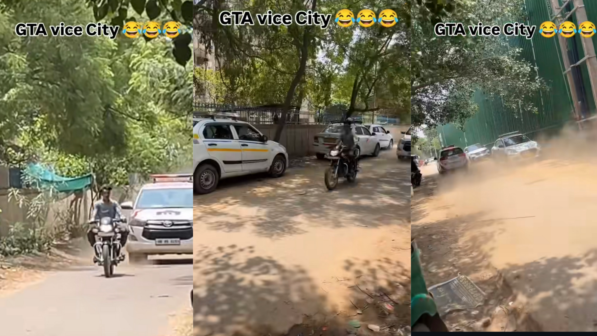 இது நிஜமான GTA Vice City…. பைக் vs போலீஸ் கார்…. அதிர வைக்கும்  Chasing…. நெட்டிசன்களை குஷிப்படுத்திய வைரல் வீடியோ….!!