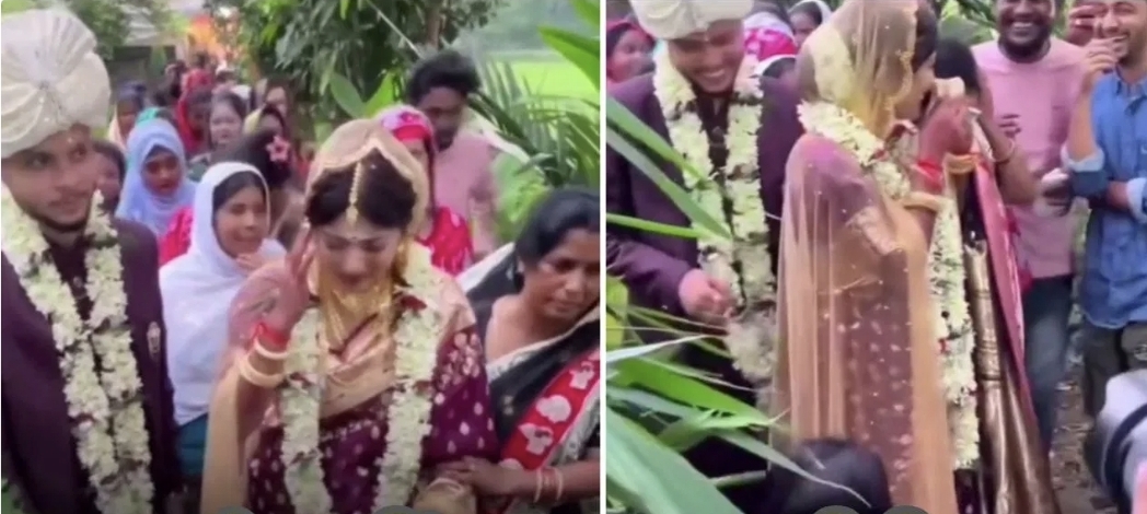 கணவனோடு வாழ போறோம்…. சந்தோசமா சிரிச்சிட்டே போவோம்…. வைரலாகும் மணப்பெண்ணின் வீடியோ….!!