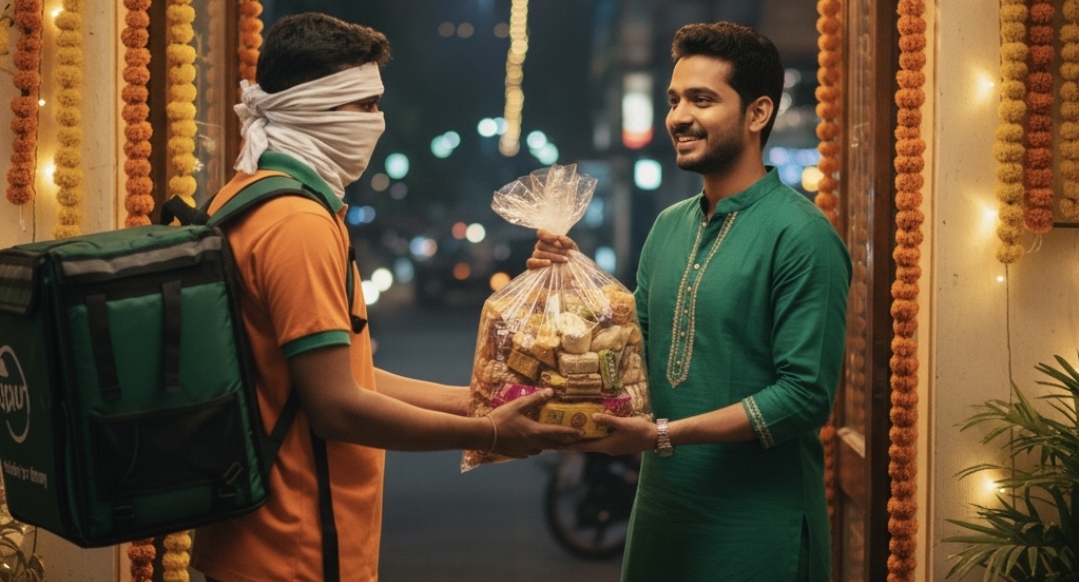 டோர் பெல் அடித்ததும் டெலிவரி பாய்ஸ்க்கு காத்திருந்த சர்ப்ரைஸ்….  வைரலாகும் வீடியோ….!!