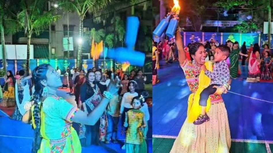 முதல் பெண் பார்டெண்டர்…. குழந்தையும் கையுமாக செய்த சாகசம்…. வைரலான வீடியோ…. பாராட்டி விமர்சிக்கும் பயனர்கள்….!!