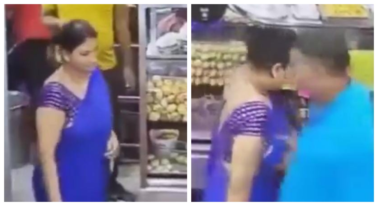 கடைக்கு வந்த பெண்ணை தவறாக தொட்ட குடிபோதை ஆசாமி… சரமாரியாக தாக்கிய பொதுமக்கள்… வைரலாகும் அதிர்ச்சி வீடியோ..!!