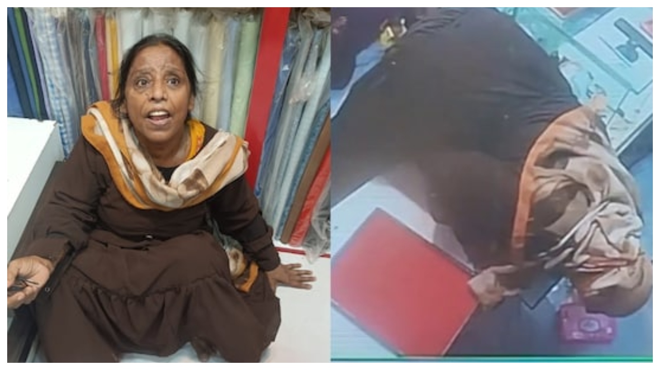 பட்டப்பகலில் நடந்த திருட்டு சம்பவம்… பர்தா அணிந்து நகை கடைக்குள் புகுந்த பெண்… தங்கம் மற்றும் வெள்ளிப் பொருள்களை திருட முயற்சி… வைரலாகும் அதிர்ச்சி வீடியோ..!!!