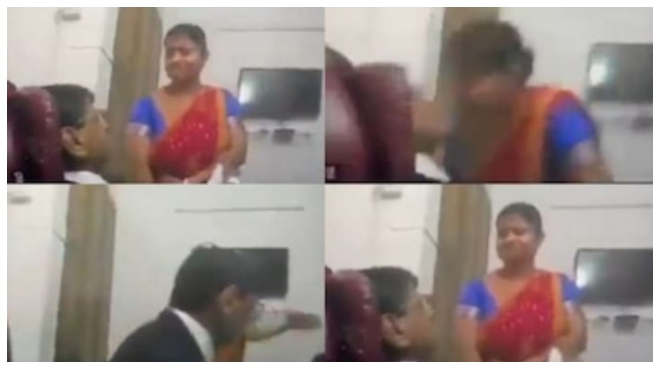 தீர்ப்பு கொடுக்குற ஜட்ஜ்-யே இப்படி பண்ணலாமா?…. வீடியோ காலில் இருக்கும் போதே பெண்ணை இழுத்து முத்தம் கொடுத்த நீதிபதி… வைரலாகும் வீடியோ…!!!