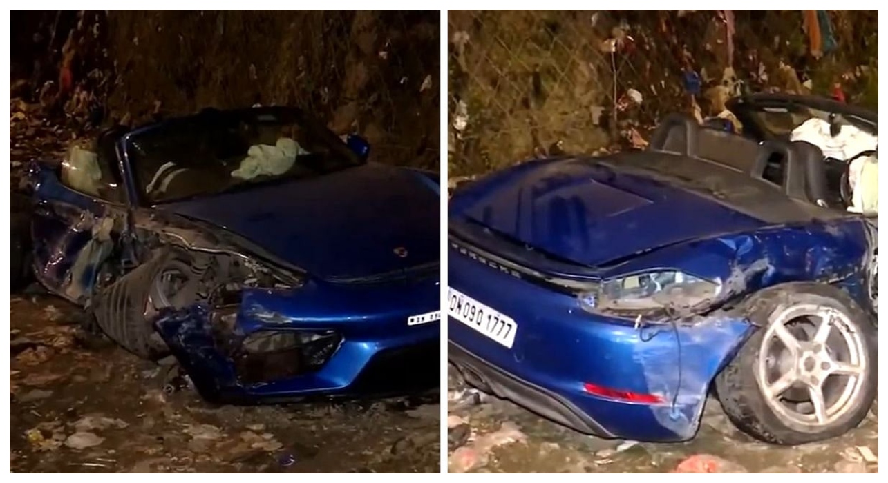 சாலையில் வேகமாக சென்ற கார்கள்… திடீரென கட்டுப்பாட்டை இழந்து சாலையின் தடுப்பு சுவரில் மோதி… வைரலாகும் அதிர்ச்சி வீடியோ…!!!