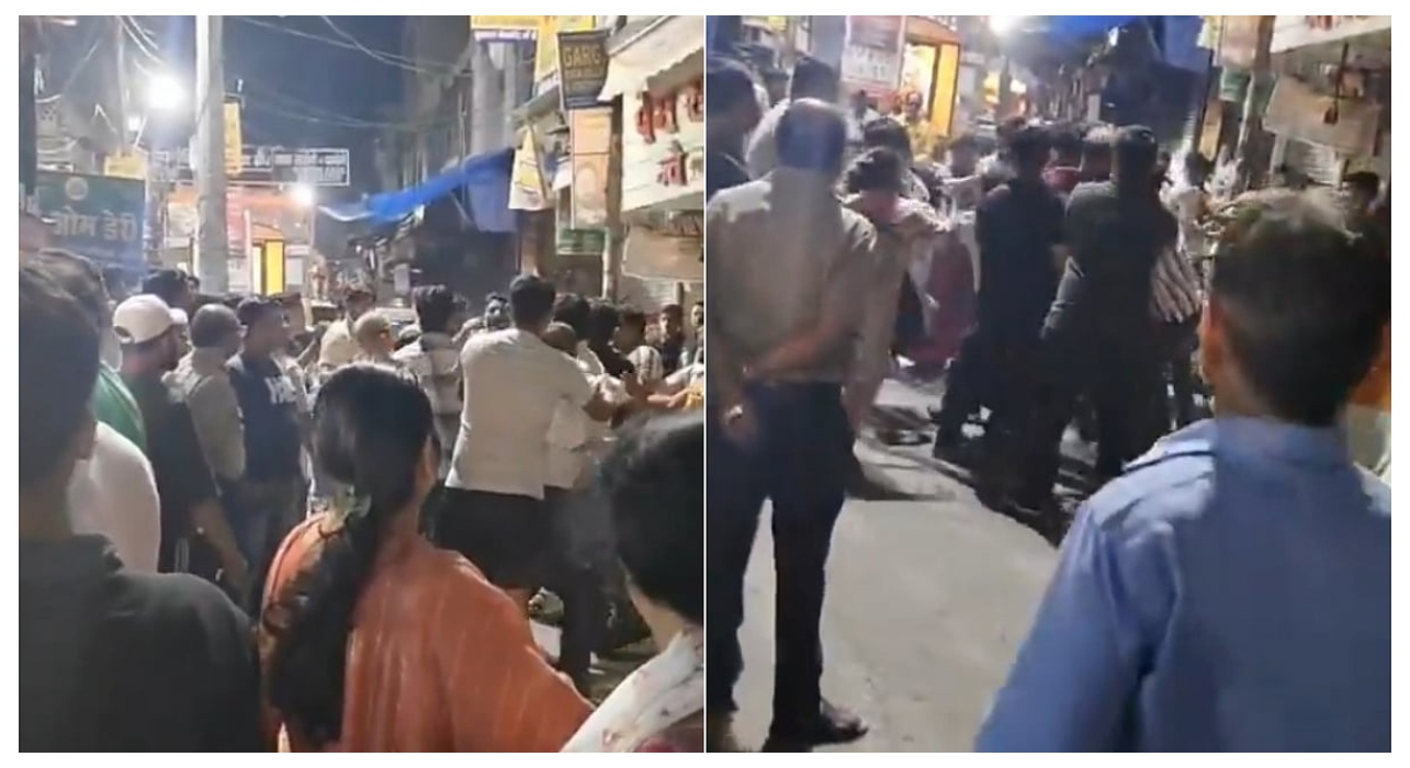 வண்டியின் ஹெட் லைட்டை அணைக்க சொன்னது குத்தமா?… குடும்பத்தினரிடம் வாக்குவாதத்தில் ஈடுபட்ட கும்பல்… வைரலாகும் அதிர்ச்சி வீடியோ…!!!