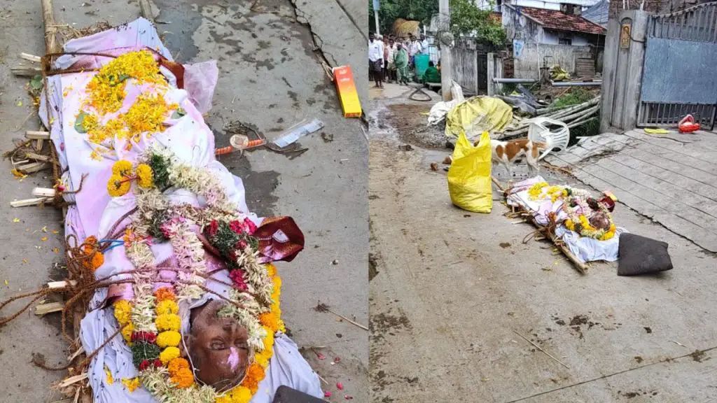 ‘இறந்தும் நிம்மதியில்லை’ மழை வெயிலின்னு பார்க்காம…. சடலத்தை வச்சிட்டு 3 நாட்கள் சொத்து சண்டை…. போலீஸ் தலையீட்டுக்குப் பின் அடக்கம்….!!