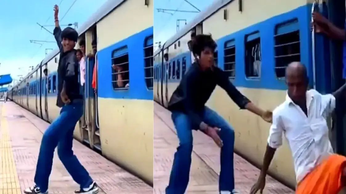 ரீல்ஸ் செய்யப் போய்… ரயில்வே பிளாட்பாரத்தில் ஒரு உயிர் காப்பாற்றப்பட்டது…. நெகிழ வைத்த உண்மைக் கதை….!!