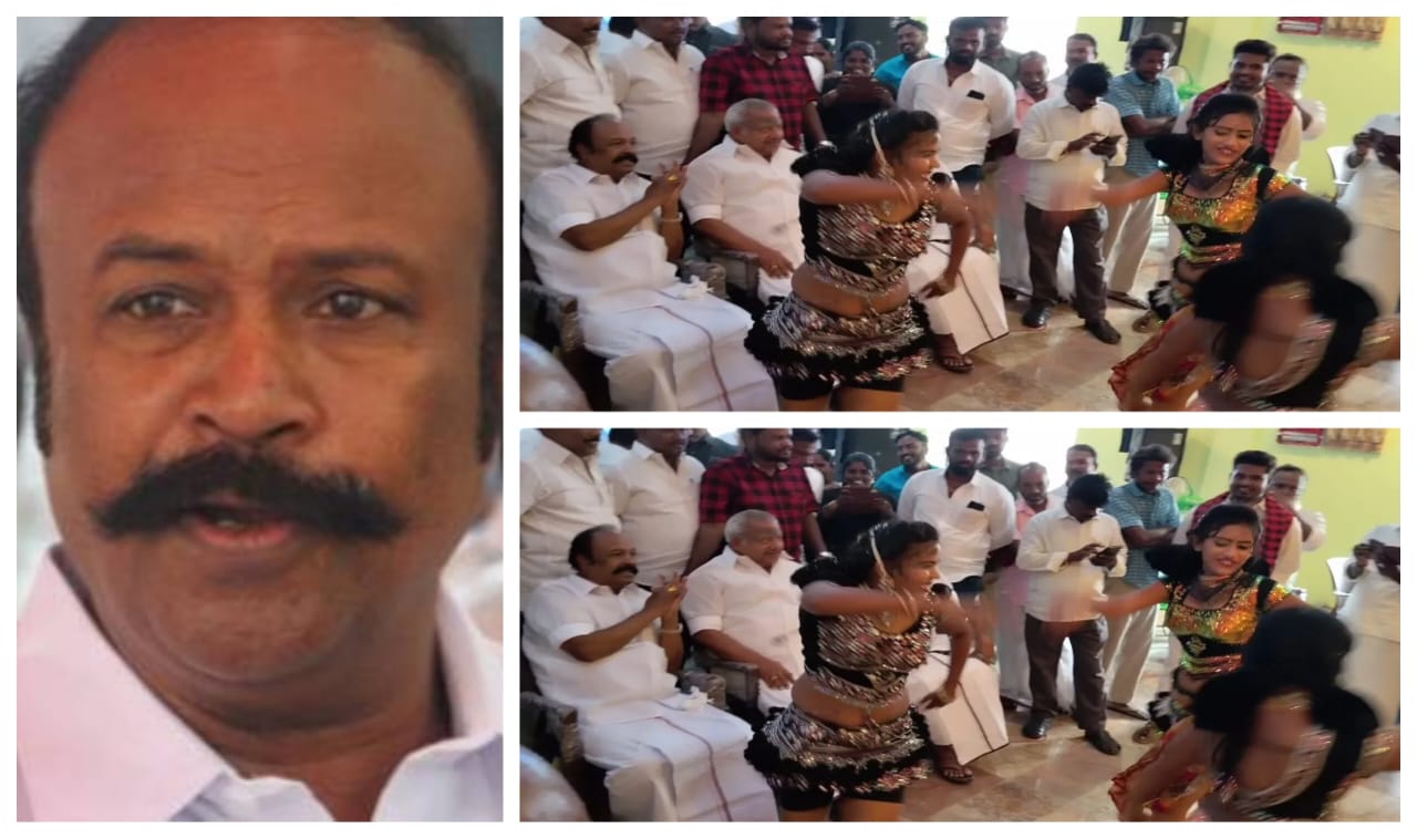 அறை குறை உடையில் ஆபாச நடனம்… கைதட்டி ரசித்த திமுக மூத்த அமைச்சர்… வீடியோவை வெளியிட்டு விளாசிய பாஜக..!!