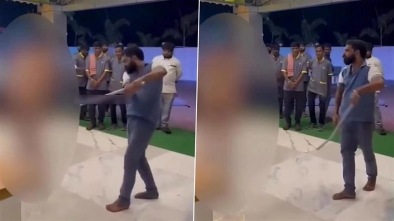 ஹோட்டலில் ஊழியர்கள் முன்னிலையில் மேலாளரை தாக்கிய உரிமையாளர்… “Metal Pipe” ஐ வைத்து அடித்து…. வைரலாகும் அதிர்ச்சி வீடியோ..!!