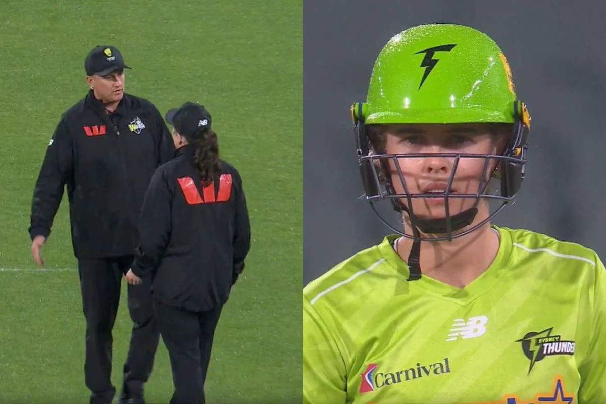 WBBL கிரிக்கெட் போட்டி… வெற்றி பெற 3 ரன்கள் மட்டுமே தேவைப்பட்டது…. ஆனால் மழை வந்ததால் போட்டி ரத்து… பெரும் சர்ச்சை… வைரலாகும் வீடியோ…!!!