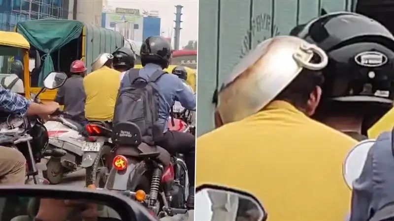 “ஹெல்மெட் vs சமையல் கடாய்” நீங்க இந்த தப்ப பண்ணாதிங்க…. எப்பவும் வேடிக்கையா இருக்காது….  வைரலாகும் அதிர்ச்சி வீடியோ….!!