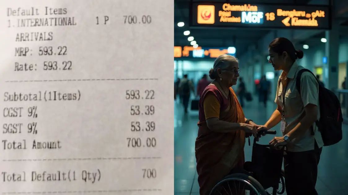 ஐயோ! நடு இரவில் தனியாகப் போராடிய வயதான பெண்…. ₹700 கேட்டு அட்டகாசம்…. விமான நிலைய ஊழியர்களின் மனிதாபிமானமற்ற செயல்….!!