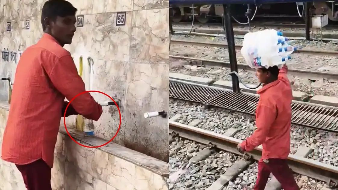 பயணிகளே உஷார்! BRANDED என்று குடிநீரில் கலப்படம்…. நாமே அறியாமல் வாங்கும் ‘கெட்ட’ மினரல் வாட்டர்…. வெளியான பகீர் வீடியோ….!!
