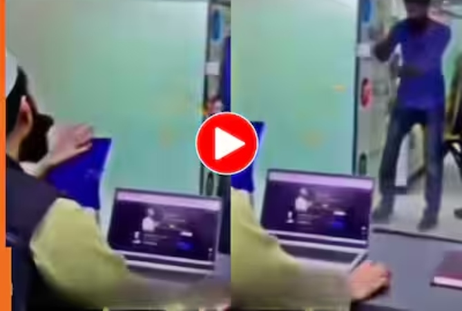 “ரூமுக்குள்ள இப்படியா நுழையிறது!”… ஊழியர் கூறிய செய்தியை கேட்டு அதிர்ந்து போன பாஸ்… வைரலாகும் வினோதமான வீடியோ..!!