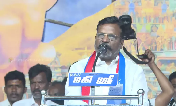 பகீர் குற்றச்சாட்டு! “பதவி ஆசை இருந்தால் நான் விஜய் பின்னால் போயிருப்பேன்” – மதுரையில் சீறிய திருமாவளவன் அதிரடி பேச்சு!