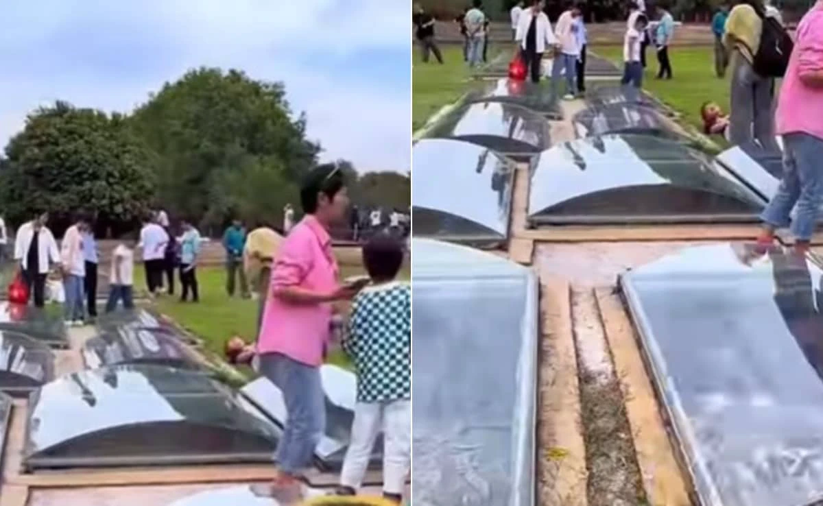 சீனாவில் நடக்கும் விசித்திரமான நடைமுறை…. அடக்கம் செய்யப்பட்ட எலும்புக் கூடுகள் தெரியும் வகையில் கட்டப்படும் கல்லறைகள்… வைரலாகும் அதிர்ச்சி வீடியோ..!!