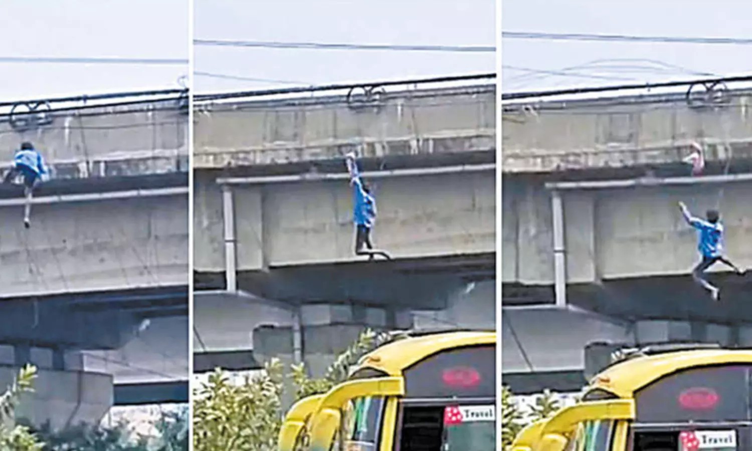 ஹீரோவாக நினைத்து ஜீரோவான வாலிபர்…! “60 அடி உயரத்திலிருந்து கேபிள் மூலம் கீழே இறங்கிய வாலிபர்”.. நொடியில் நடந்த பயங்கரம்.. வைரலாகும் வீடியோ..!!