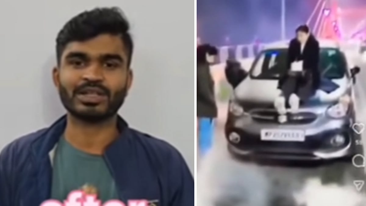 ரீல்ஸ் மோகம்… மேம்பாலத்தில் மிகவும் பிரம்மாண்டமாக பிறந்தநாளை கொண்டாடிய இளைஞர்… அதன் பின் மன்னிப்பு கேட்டு… சர்ச்சையை கிளப்பிய வீடியோ…!!!