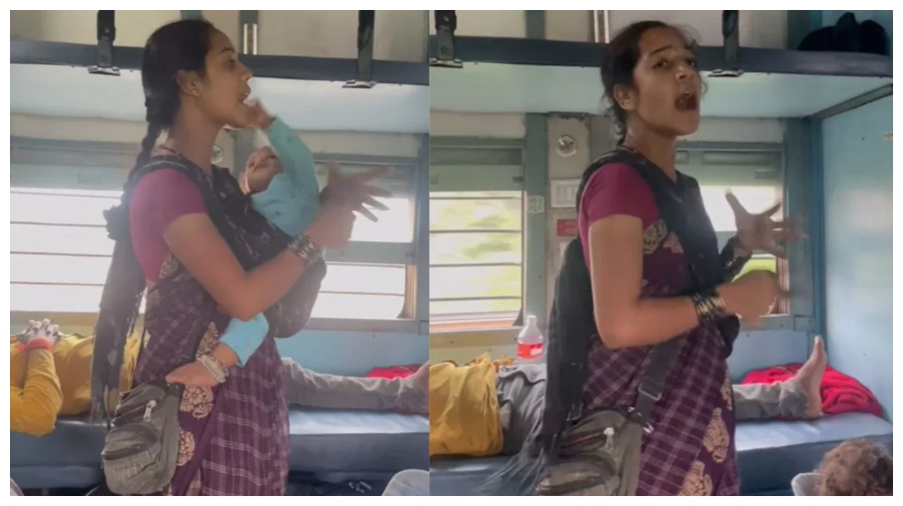 பிச்சை எடுக்க மறுத்து பாடிய பெண்… கையில் குழந்தைவுடன் வறுமையிலும் ஒரு பாடல்… ரயிலில் வந்தவர்களை ஈர்த்த குரல்… வைரலாகும் இன்ஸ்டாகிராமை அதிர வைத்த ரயில் பாடகி…!!!