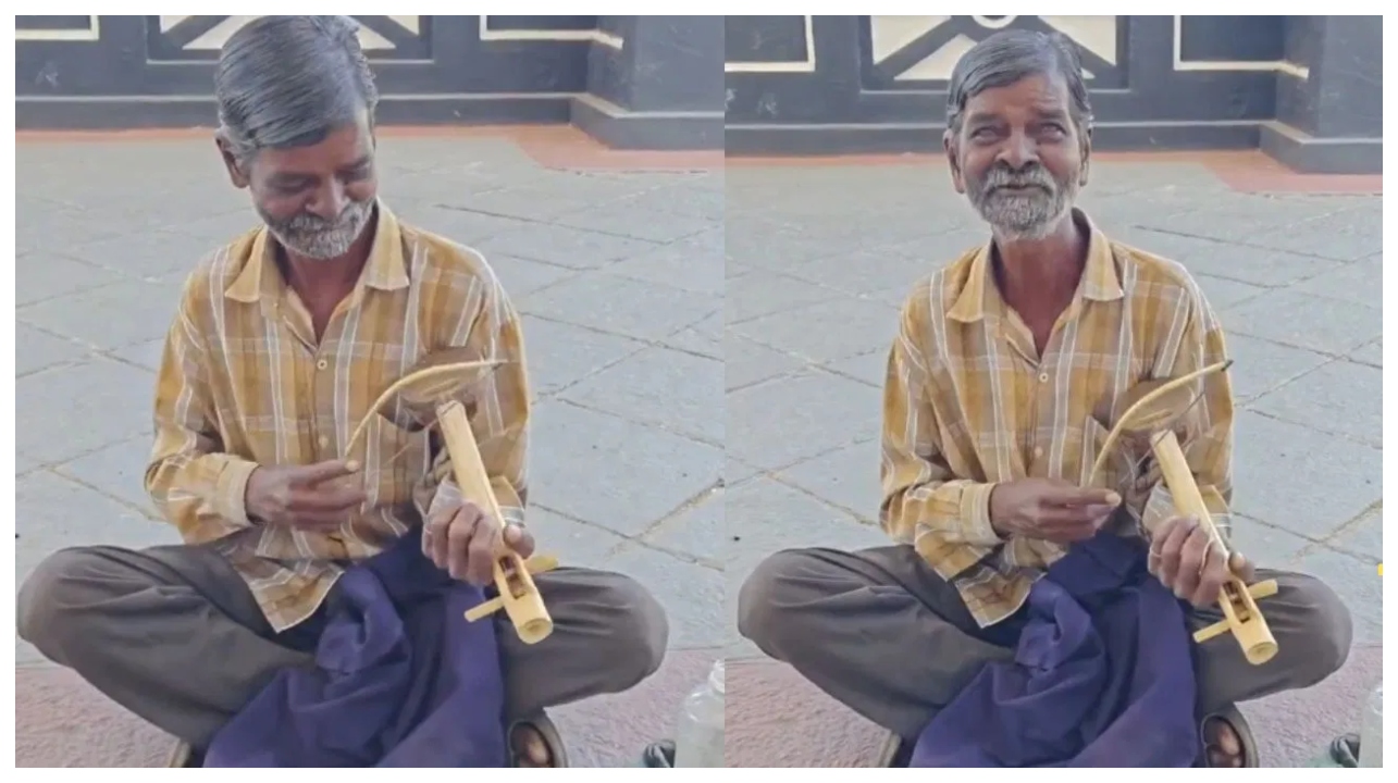முதியவரின் திறமையைப் பார்த்தால் அசந்து போவீர்கள்… மேடை இல்லை, மைக் இல்லை… மூங்கிலில் இவ்வளவு மேஜிக்கா…? வைரலாகும் இசைத் திறமை…!!!