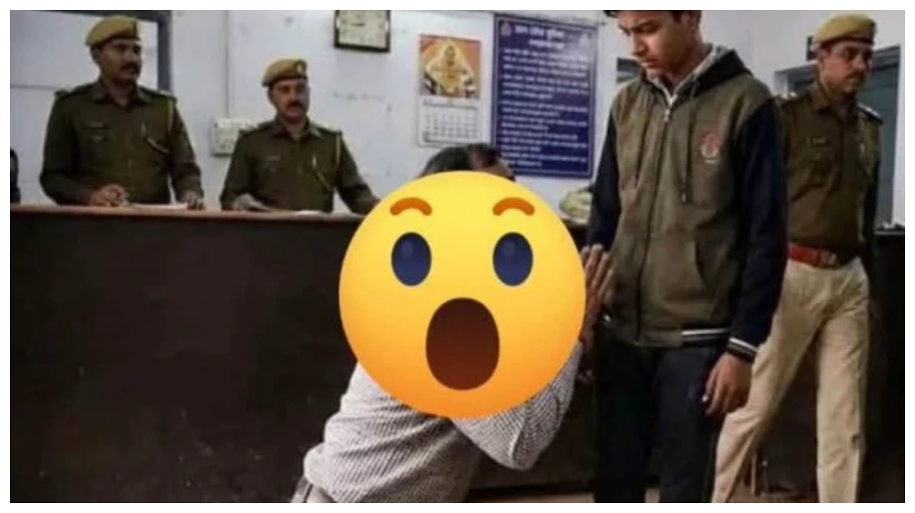 நடுரோட்டில் மண்டியிட வைத்த அப்பா… பெற்ற தந்தை என்றும் பார்க்காமல்…. நேராக காவல் நிலையம் சென்ற மகன்… இணையத்தை கலக்கும் வினோத வழக்கு…!!!