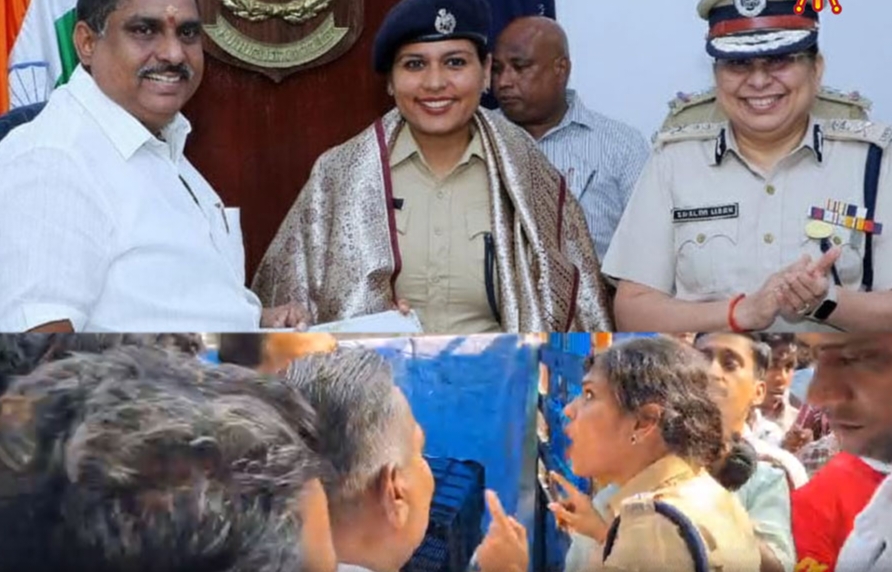 தவெக பொதுக் கூட்டத்திற்கு சிறப்பான பாதுகாப்பு…! பெண் காவல் கண்காணிப்பாளர் ஈஷா சிங்-கிற்கு பொன்னாடை போர்த்தி பாஜக அமைச்சர் பாராட்டு…!!!