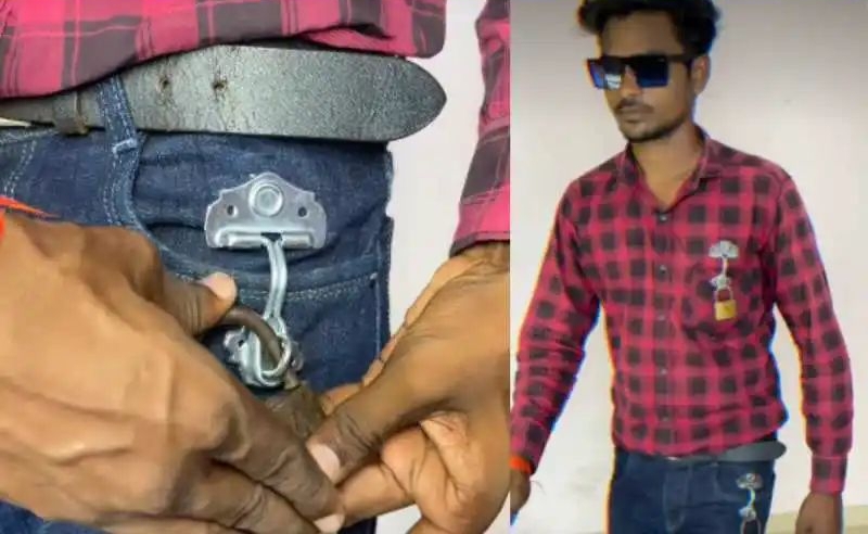 ஐபோனை காப்பாற்ற இளைஞர் செய்த அட்டகாசம்.. ஜீன்ஸ் பாக்கெட்டுக்கு பூட்டு போட்ட விசித்திர மனிதன்..13 லட்சம் பேரை சிரிக்க வைத்த வைரல் வீடியோ..!!
