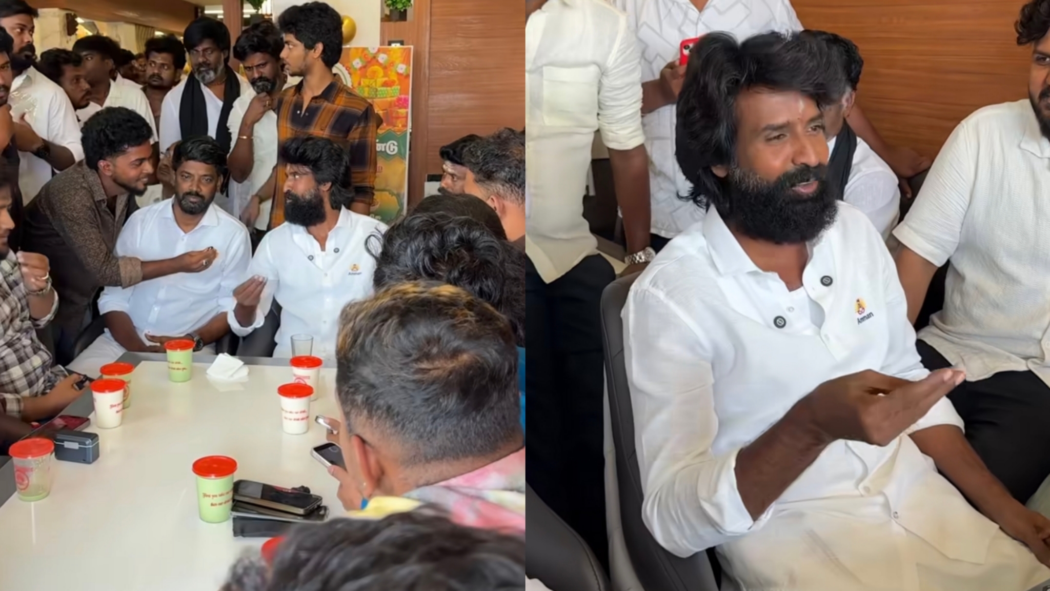 விருது விழாவில் சூரிக்கு பாராட்டு….  படத்துக்காக இல்லைங்க நெய்யப்பத்துக்காக…. சூரி பகிர்ந்த வீடியோ….!!