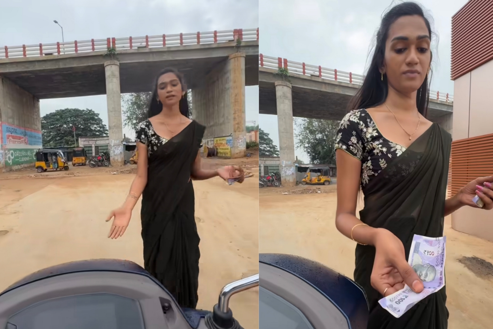 திருநங்கையிடம் ₹100 கடன் கேட்ட வாலிபர்…. பதிலுக்கு அவர் செய்த ‘அந்த’ காரியம்…. வைரலாகும் ‘மனிதாபிமான’ வீடியோ….!!