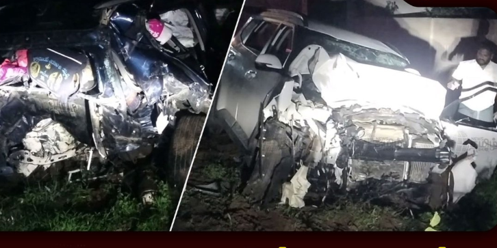 காலையிலேயே சோகம்..!  ராமேஸ்வரம் செல்லும் வழியில் நடந்த விபத்து! அதிகாலை இருளில் மோதிய இரு கார்கள்… 5 பேர் பலி!