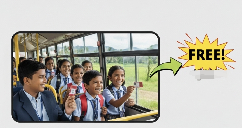 இனி பஸ்ல டிக்கெட் எடுக்க வேண்டாம்…. பள்ளி மாணவர்களுக்கு குட் நியூஸ்….  அரசு அறிவிப்பு….!!