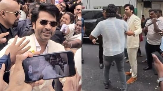நடு ரோட்டில் விழுந்த ரசிகர்..! “கண்ணீர் விட்டு கதறி அழுதபடி பரிதாபத்துடன் நின்ற காட்சி”… யோசிக்காமல் ஓடோடி வந்த நடிகர் சிம்பு… வைரலாகும் வீடியோ..!!!