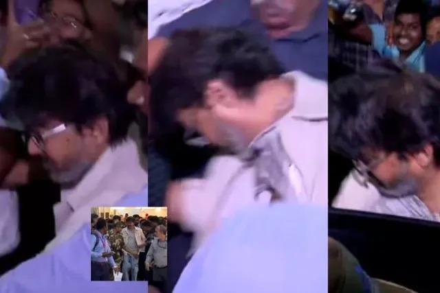 Breaking: தடுமாறி விழுந்த விஜய்… பதறிய ரசிகர்கள்… சென்னை ஏர்போர்ட்டில் நடந்த பகீர் சம்பவம்.. வைரலாகும் பரபரப்பான வீடியோ..!!!