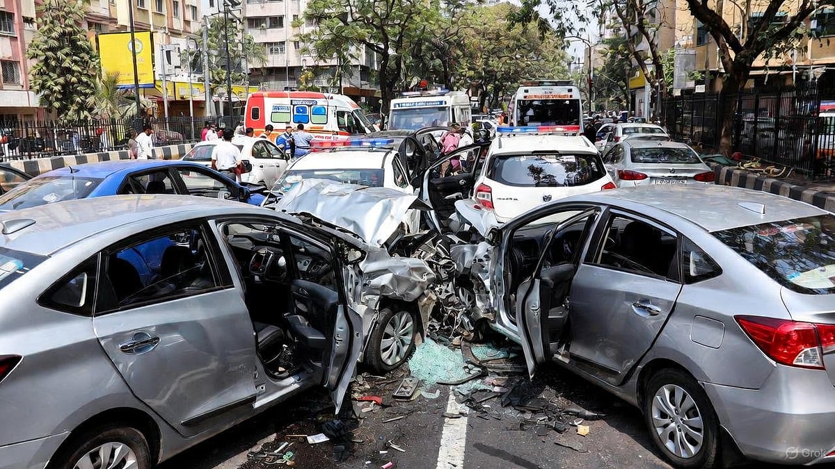சாலையில் காரை அதி வேகமாக ஓட்டி வந்த 72 வயது மூதாட்டி… அடுத்தடுத்து சேதமான கார்கள்… வைரலாகும் அதிர்ச்சி வீடியோ…!!!