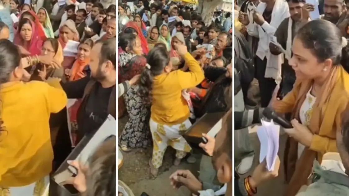 உரம் கேட்ட மாணவிக்கு ‘பளார்’! “பெண்களுக்கு டோக்கன் இல்லை” எனக் கூறி கன்னத்தில் அறைந்த பெண் அதிகாரி – வெளியான வீடியோவால் பதற்றம்..!!!
