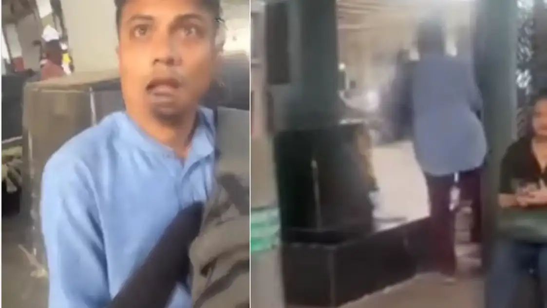 இப்படியா பண்ணுவீங்க?… பெண்ணின் அருகில் அமர்ந்து ஆபாச வீடியோ பார்த்த நபர்… தட்டி கேட்டதும் தல தெறிக்க ஓடி… வைரலாகும் வீடியோ…!!!