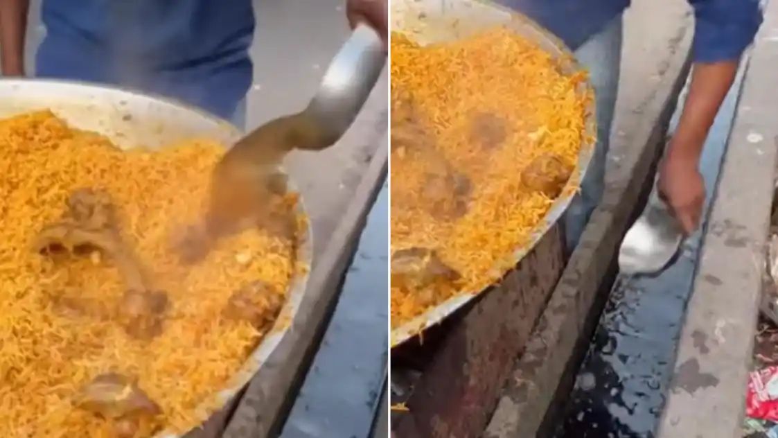 அடப்பாவிகளா..! இத பார்த்தா பிரியாணி ஆசையே வெறுத்திடும் போல.. சாக்கடை நீரை ஊற்றி பிரியாணி… வாந்தி எடுக்க வைக்கும் வீடியோ..!!