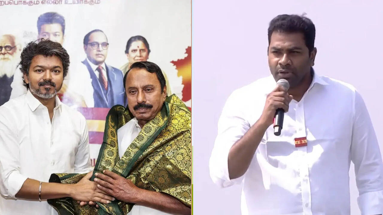 “லிஸ்டுல ஒரு ட்விஸ்ட்” செங்கோட்டையனை பின்னுக்குத் தள்ளிய ஆதவ் அர்ஜுனா…. இது சீனியருக்குக் கொடுக்கும் மரியாதையா….? தவெக-வில் புகைச்சல்….!!