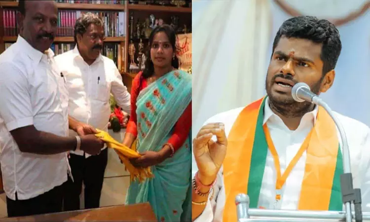 “இவங்க கஞ்சாவை ஒழிக்க போறாங்களா?”.. 18 முறை கைதான பெண் கஞ்சாவியாபாரியுடன் புகைப்படம் எடுத்த அமைச்சர்.. அண்ணாமலை ஆவேசம்..!!