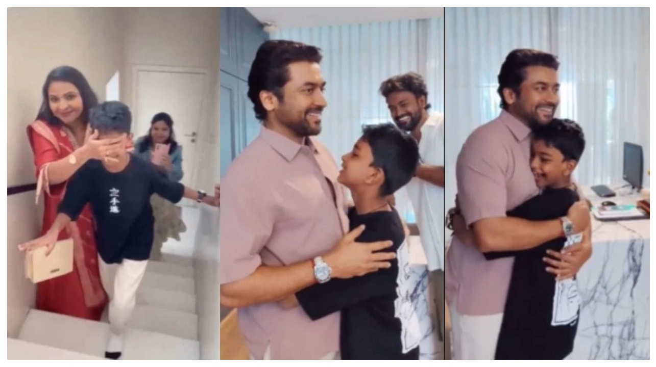 அன்பிலும் சூர்யா தான் கிங்… கொடுத்த சர்ப்ரைஸால் மிரண்டு போன குட்டி ரசிகர்… இணையத்தில் வைரலாகும் க்யூட் வீடியோ…!!!