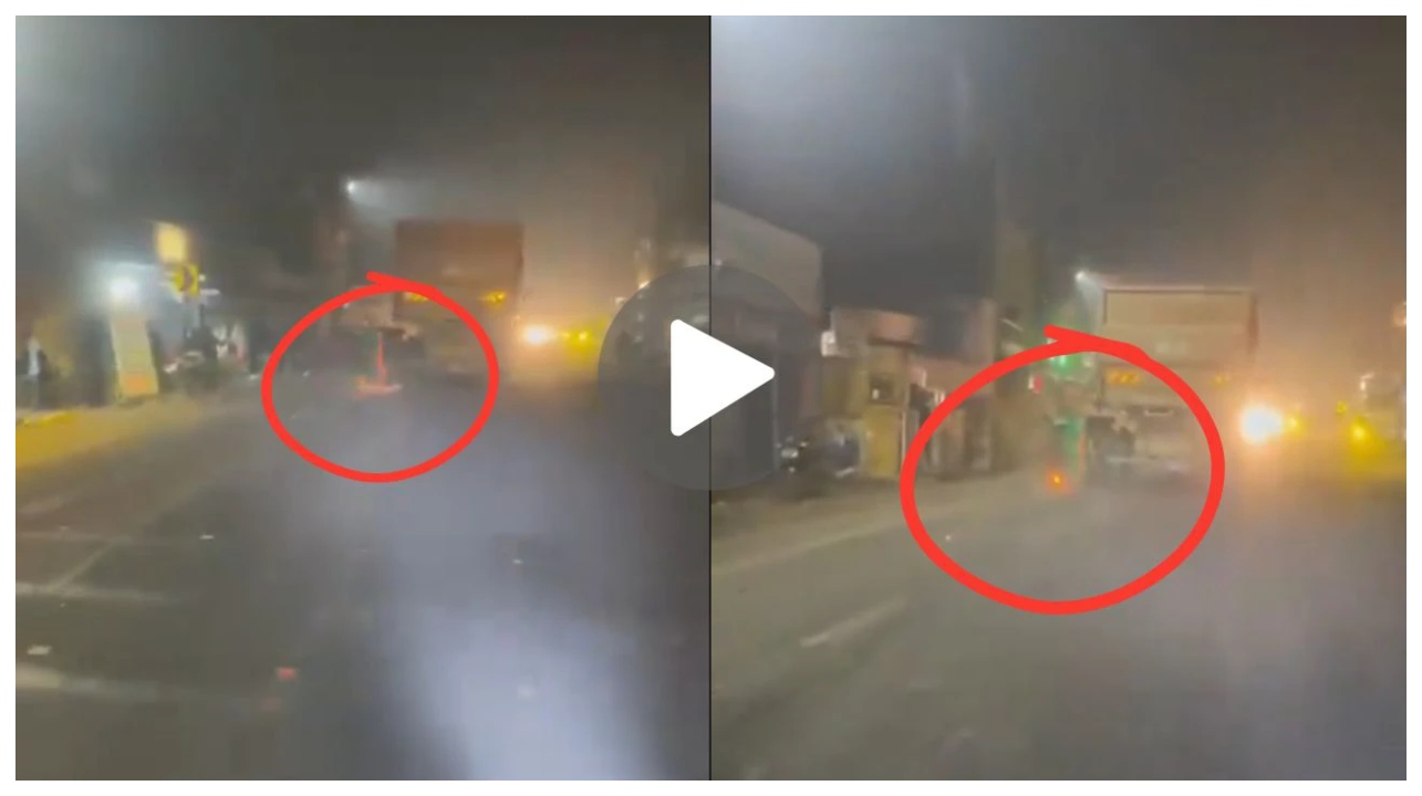 ஆட்டோவை நசுக்கிக் கொண்டு சீறிய டம்பர் லாரி… எமனுடன் 2 கிலோமீட்டர் போராட்டம்… ஓட்டுநர் போதையா? அல்லது ஆத்திரமா?… பதறவைக்கும்  வீடியோ…!!!