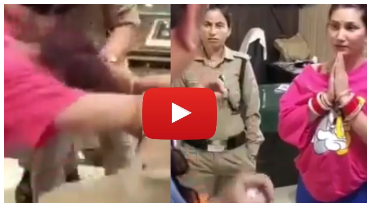 அடேங்கப்பா.. முடியைப் பிடித்து சண்டை… காவல்துறைக்கே சவாலா?… பெண் போலீஸையே அலறவிட்ட கில்லாடி திருடி… வைரலாகும் மோதல் வீடியோ…!!!
