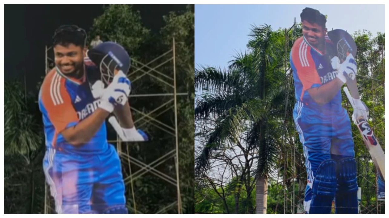 உலகையே வியக்கவைத்த 40 அடி உயர கட்-அவுட்… இது வெறும் கட்-அவுட் அல்ல, ரசிகர்களின் அன்பு… கிரிக்கெட் வரலாற்றில் ஒரு வீரருக்கு இப்படியொரு வரவேற்பா, மிரட்டும் வீடியோ..!!!