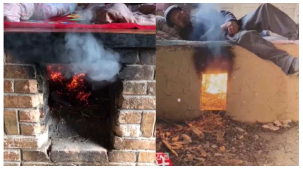 வீட்டுக்குள்ளேயே சுடுகாடா?…  குளிரைத் தாங்க கட்டிலுக்கு அடியில் தணல்… ஆனால் பின்னால் ஒளிந்திருக்கும் மரண பயம்.. நெட்டிசன்களை அதிரவைத்த வீடியோ…!!!