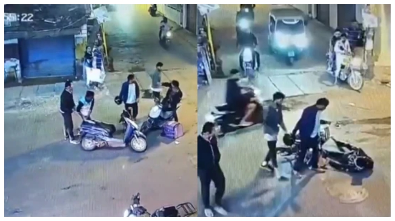 டெலிவரி ஊழியரை துரத்தி துரத்தி கார் ஏற்றி கொன்ற தம்பதி… வெறும் ஒரு கண்ணாடிக்காக இப்படியா?… சிசிடிவியில் சிக்கிய தம்பதியின் ‘மாஸ்க்’ நாடக வீடியோ…!!!