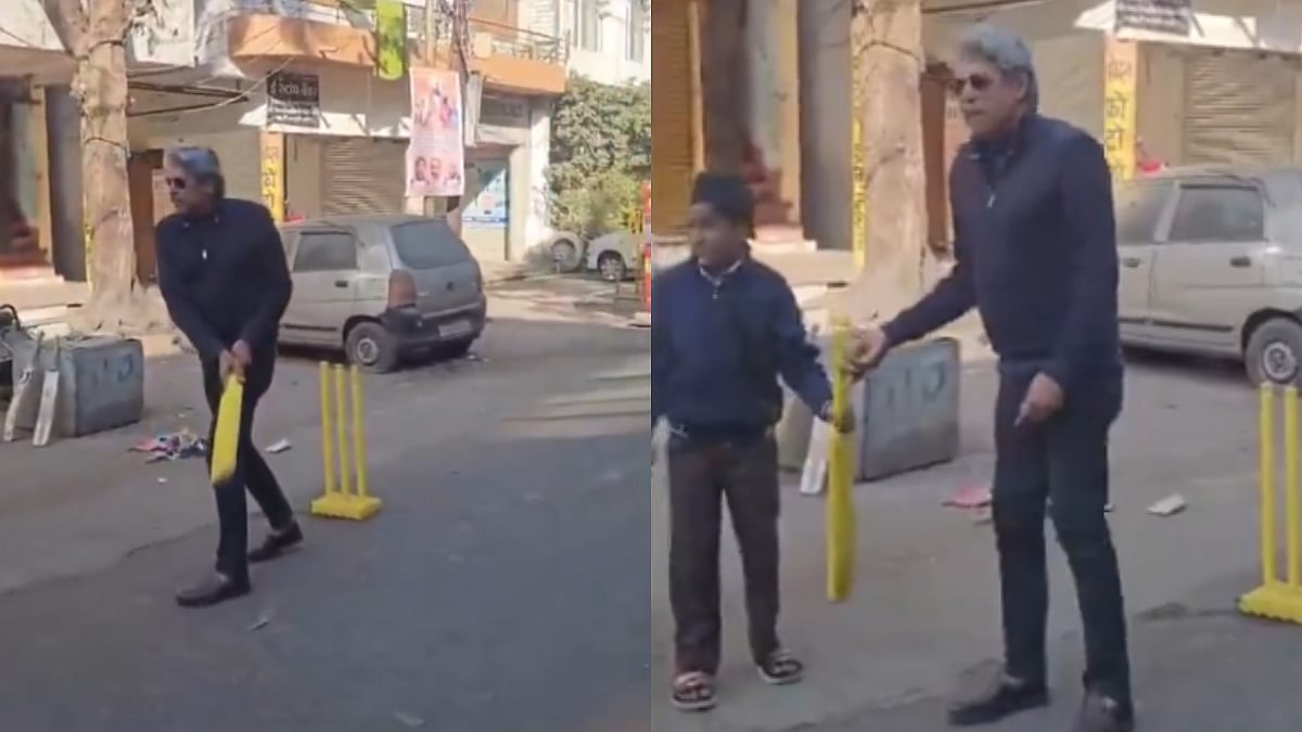 மீண்டும் பேட்டை ஏந்திய உலகக்கோப்பை நாயகன்… சிறுவர்களுடன் கிரிக்கெட் விளையாடிய கபில் தேவ்… வைரலாகும் வீடியோ…!!!